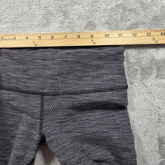 Lululemon Pants Womens 2 Gray Heathered Yoga Leggings Stretch Full Length Gym - Picture 5 of 8